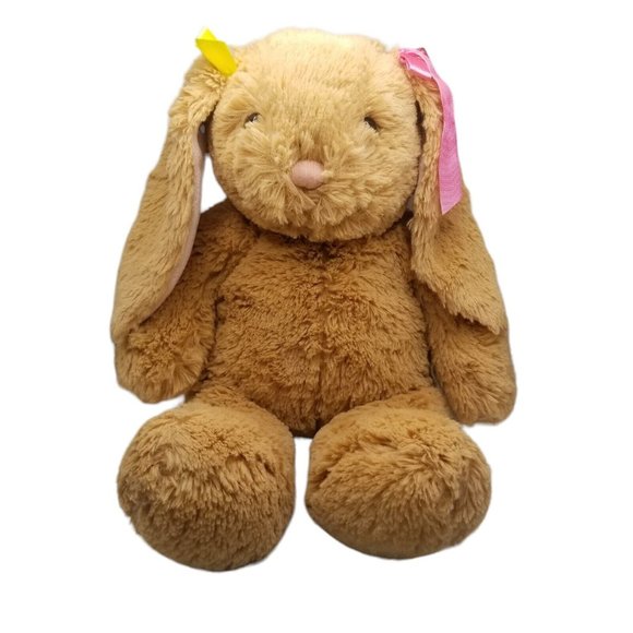 Build A Bear BABW Plush Stuffed Animal Brown Easter Bunny Rabbit Cotton Tail - Picture 1 of 10